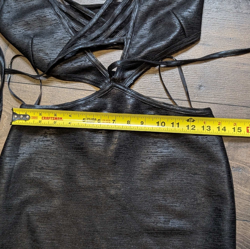 Bella Barnett Black Backless Halter Bandage Mini Sexy Dress‎ Size Medium M - Picture 6 of 11